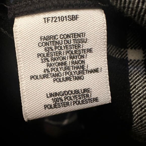 DEREK LAM 10 Crosby Black Plaid Trouser Cropped kick hem Career preppy sz 6 - Picture 12 of 13